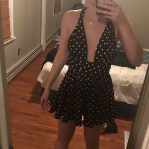 Black and White Polka Dot Playsuit (S) ⚫️⚪️